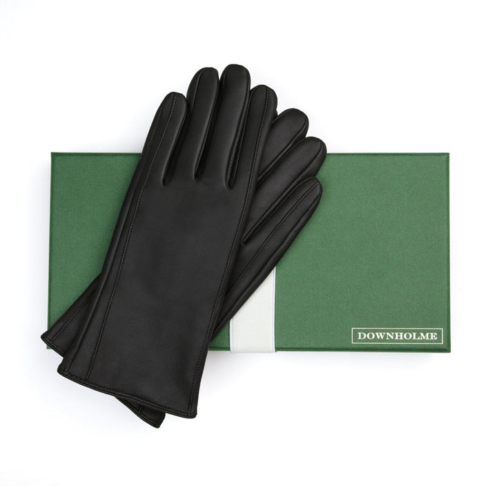 Women's Vegan Leather Gloves - Black, DH-VLW-BLKS, DH-VLW-BLKM, DH-VLW-BLKL, DH-VLW-BLKXL #color_black