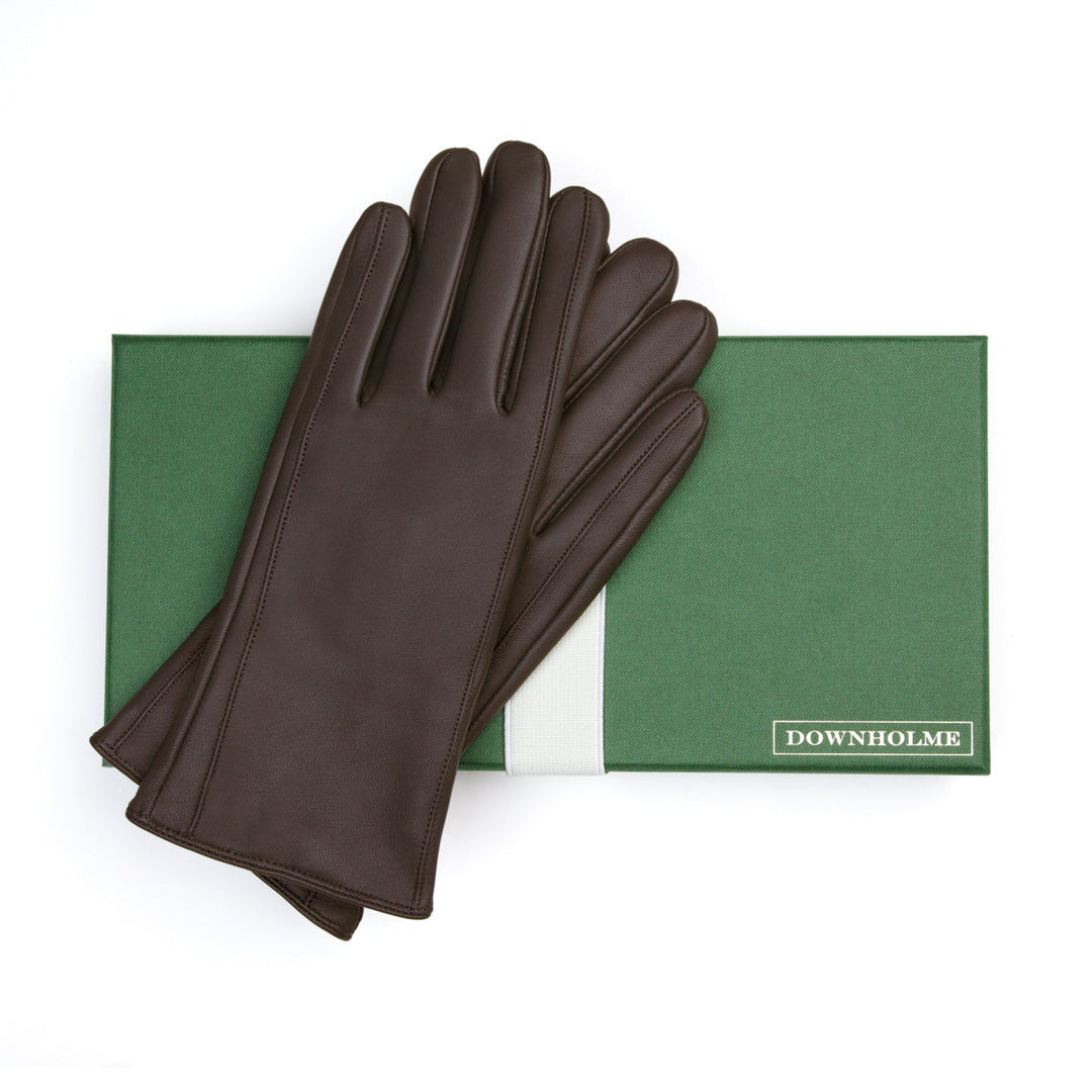 Women's Vegan Leather Gloves - Brown, DH-VLW-BRNS, DH-VLW-BRNM, DH-VLW-BRNL, DH-VLW-BRNXL #color_brown