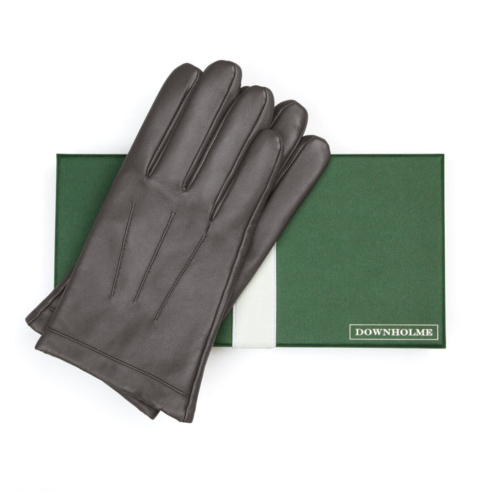 Men's Vegan Leather Gloves - Gray, DH-VLM-GRYS, DH-VLM-GRYM, DH-VLM-GRYL, DH-VLM-GRYXL #color_gray