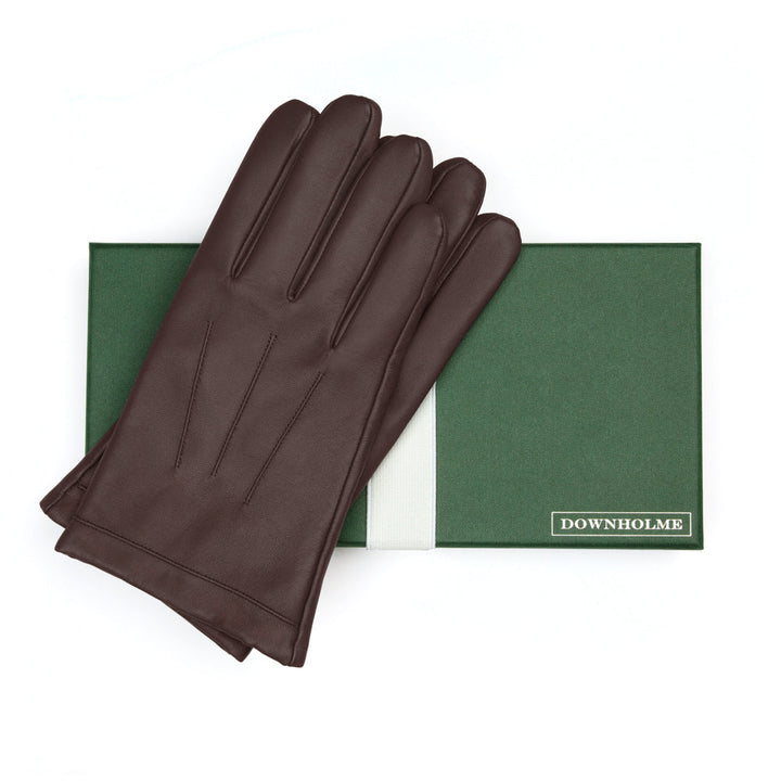 Men's Touchscreen Leather Cashmere Lined Gloves - Brown, DH-TLCM-BRNXXL, DH-TLCM-BRNXL, DH-TLCM-BRNL, DH-TLCM-BRNM, DH-TLCM-BRNS, DH-TLCM-BRNXS #color_brown