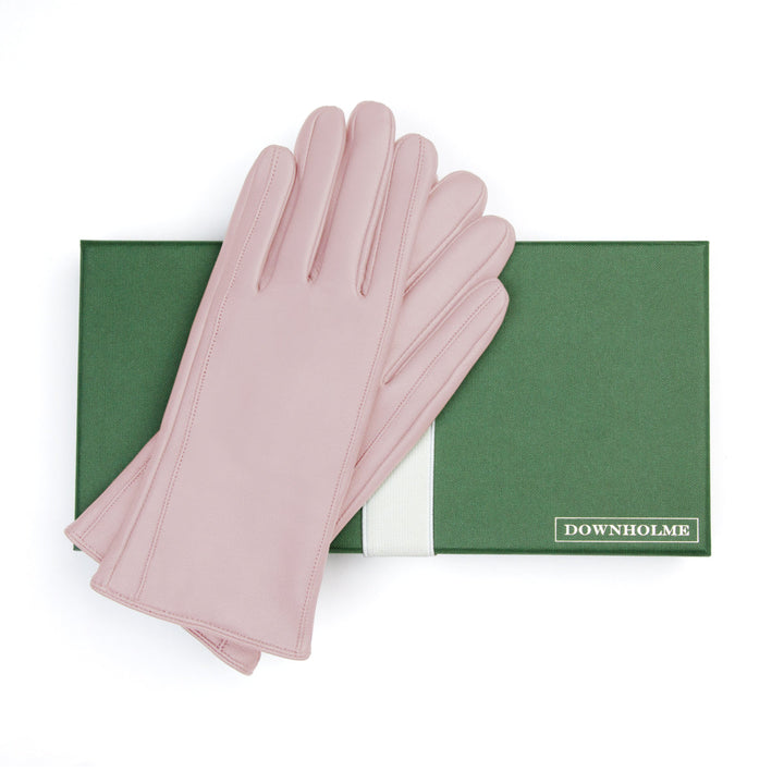 Women's Touchscreen Leather Cashmere Lined Gloves - Pink, DH-TLCW-PNKXL, DH-TLCW-PNKL, DH-TLCW-PNKM, DH-TLCW-PNKS, DH-TLCW-PNKXS #color_pink