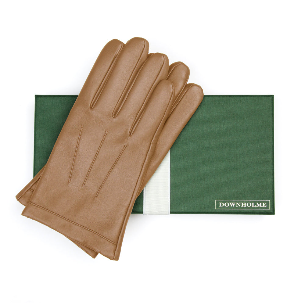 Men's Classic Leather Cashmere Lined Gloves - Tan, DH-LCM-TANXXL, DH-LCM-TANXL, DH-LCM-TANL, DH-LCM-TANM, DH-LCM-TANS, DH-LCM-TANXS #color_tan