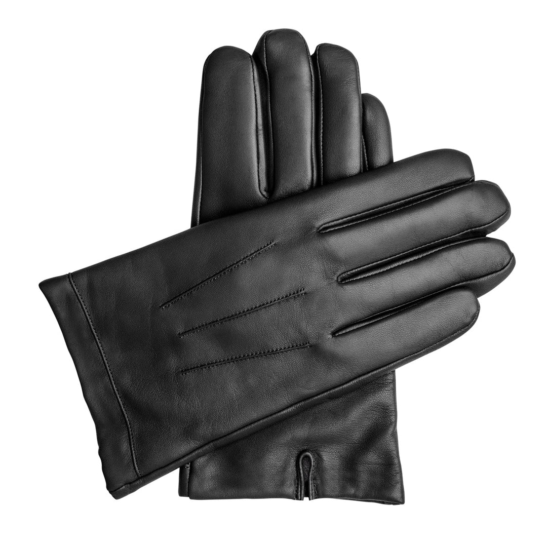 Men's Vegan Leather Gloves - Black, DH-VLM-BLKS, DH-VLM-BLKM, DH-VLM-BLKL, DH-VLM-BLKXL #color_black