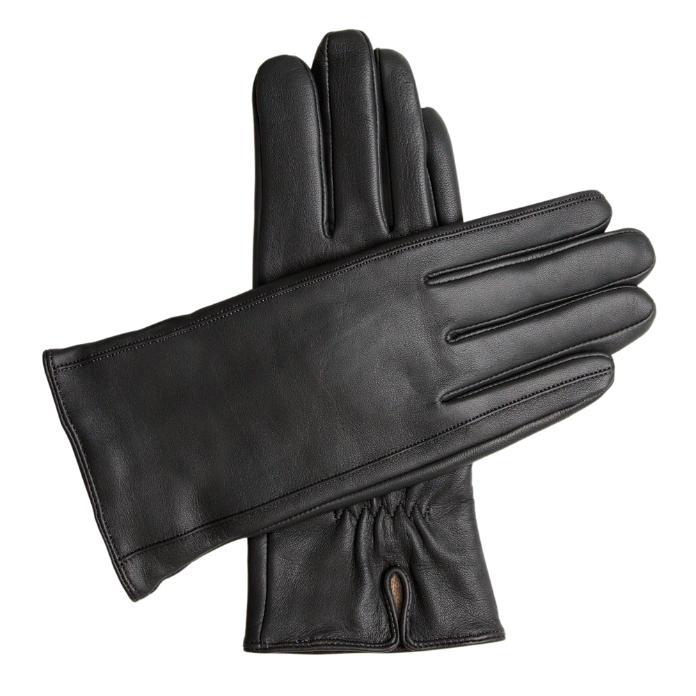 Women's Classic Leather Cashmere Lined Gloves - Black, DH-LCW-BLKXL, DH-LCW-BLKL, DH-LCW-BLKM, DH-LCW-BLKS, DH-LCW-BLKXS #color_black