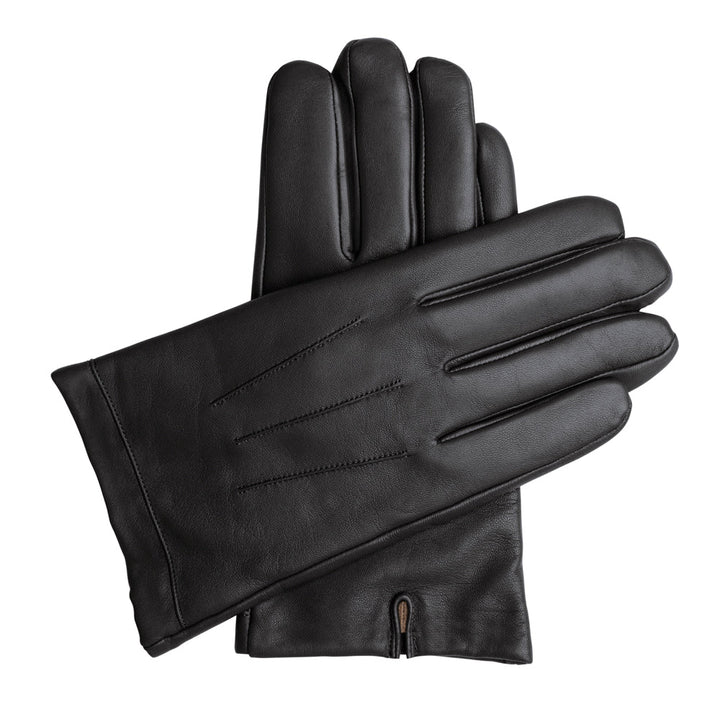 Men's Classic Leather Cashmere Lined Gloves - Black, DH-LCM-BLKXXL, DH-LCM-BLKXL, DH-LCM-BLKL, DH-LCM-BLKM, DH-LCM-BLKS, DH-LCM-BLKXS #color_black