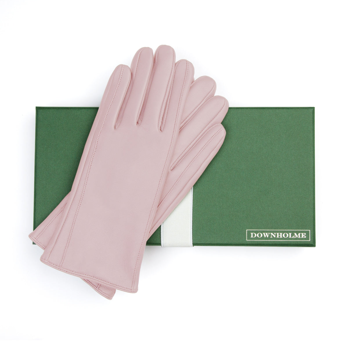 Women's Touchscreen Leather Cashmere Lined Gloves - Pink – Downholme